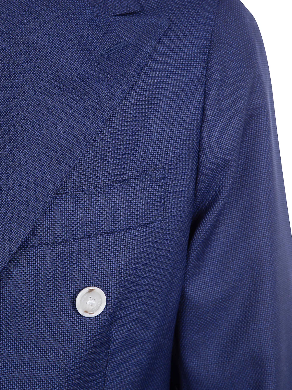 Barba Wollen blazer met dubbele rij knopen Blauw