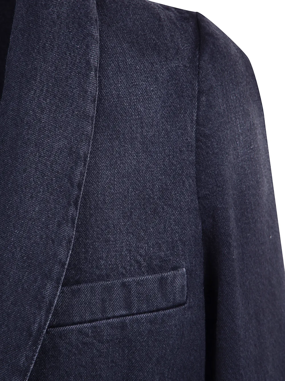 Maison Margiela Denim blazer met sjaalrevers Blauw