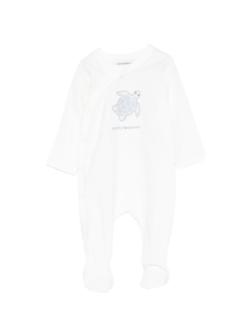Emporio Armani Kids logo-embroidery pajamas - Weiß
