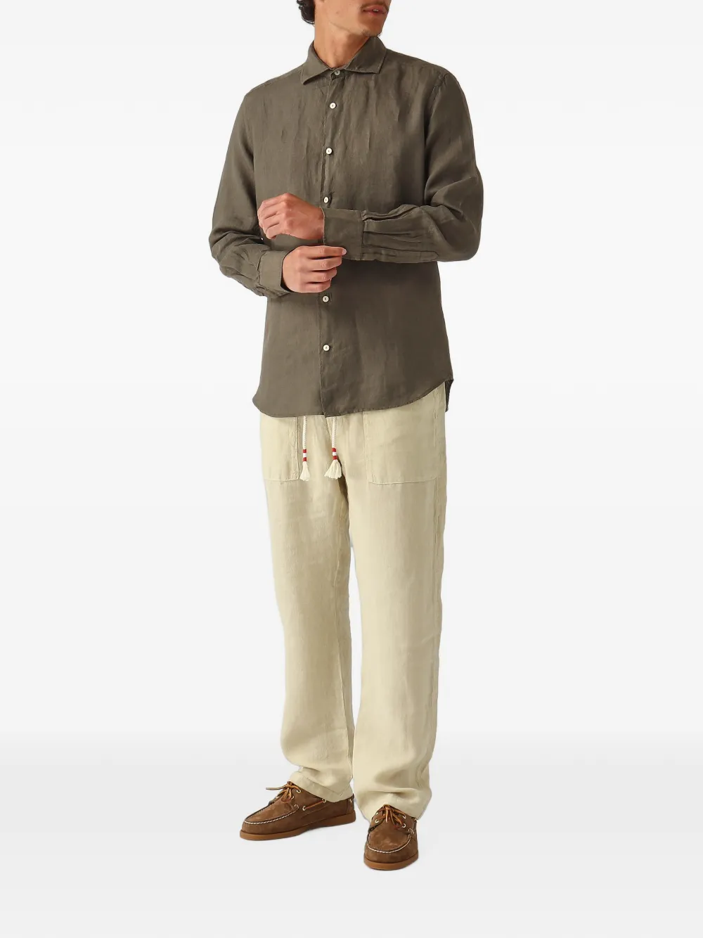 MC2 Saint Barth Calais broek met trekkoord Beige