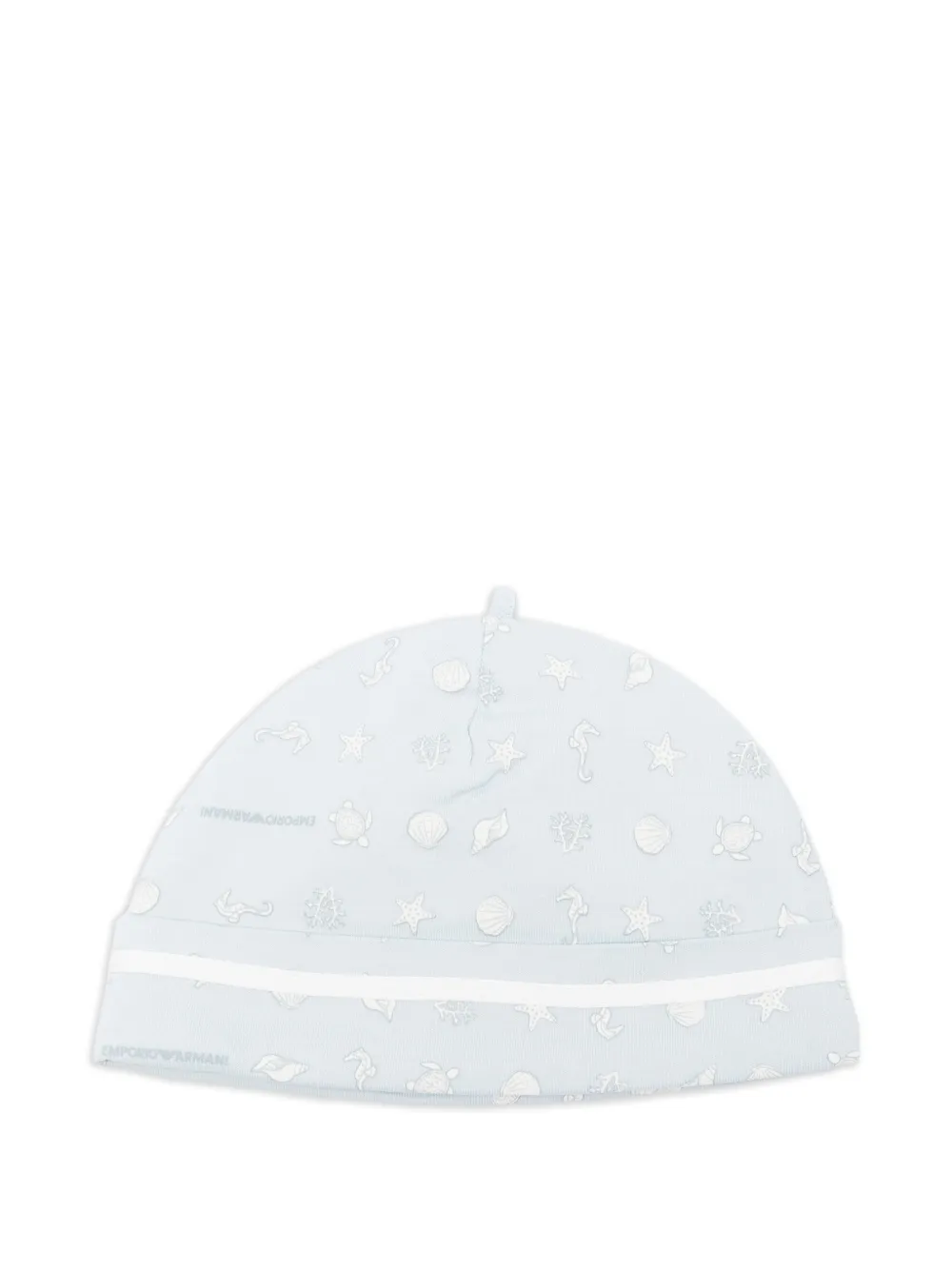 Emporio Armani Kids patterned beanie hat - Blu