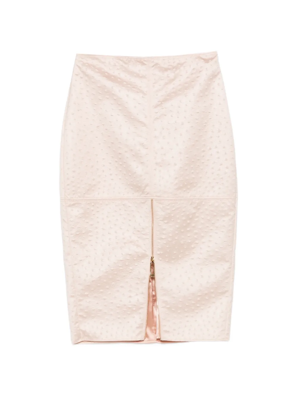 Elisabetta Franchi embossed zip skirt - Rosa