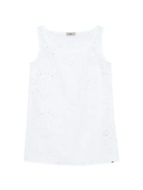 Herno eyelet square-neck top