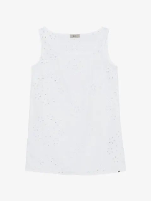 Herno eyelet square-neck top