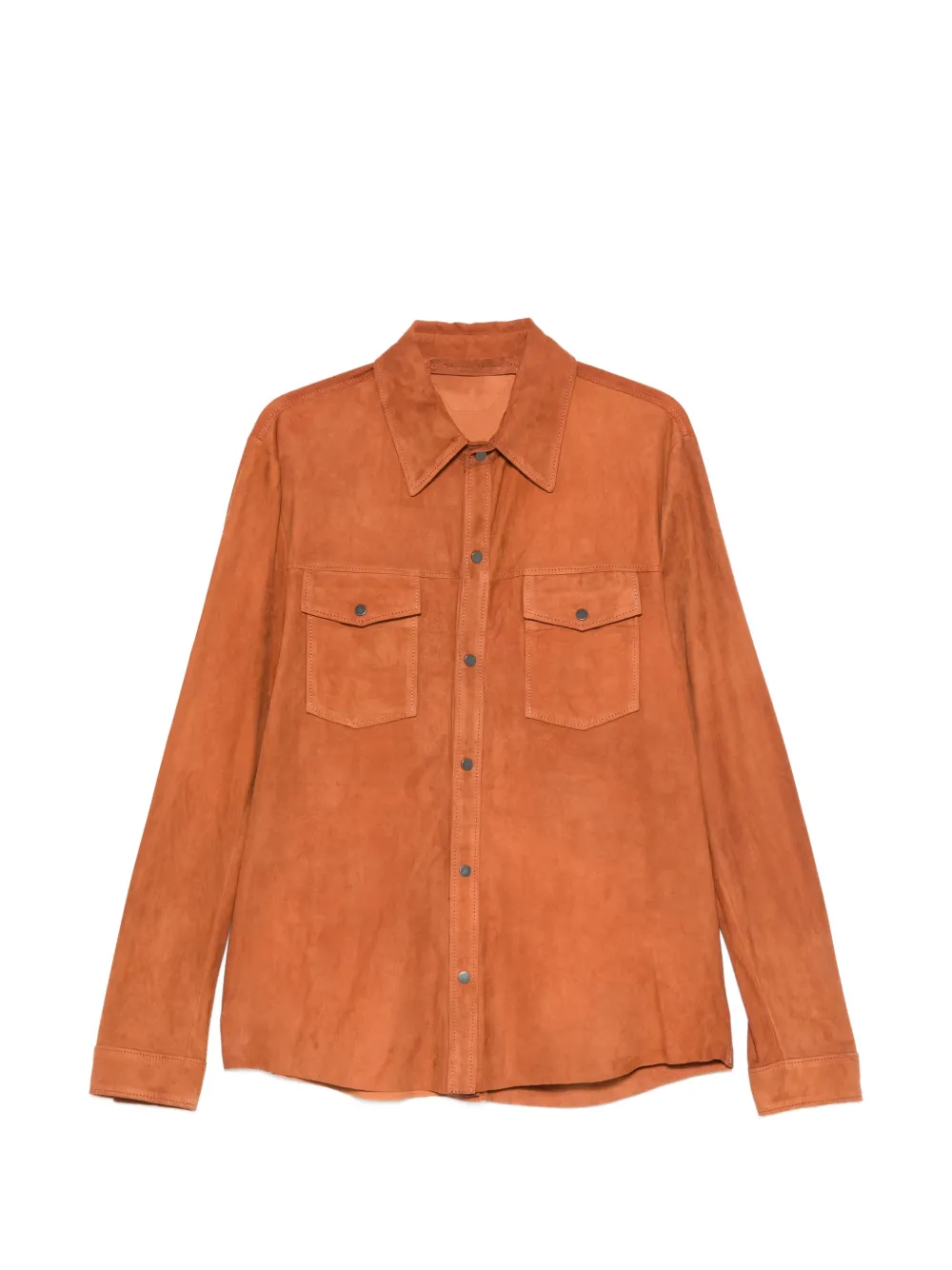 Salvatore Santoro buttoned suede shirt jacket - Braun