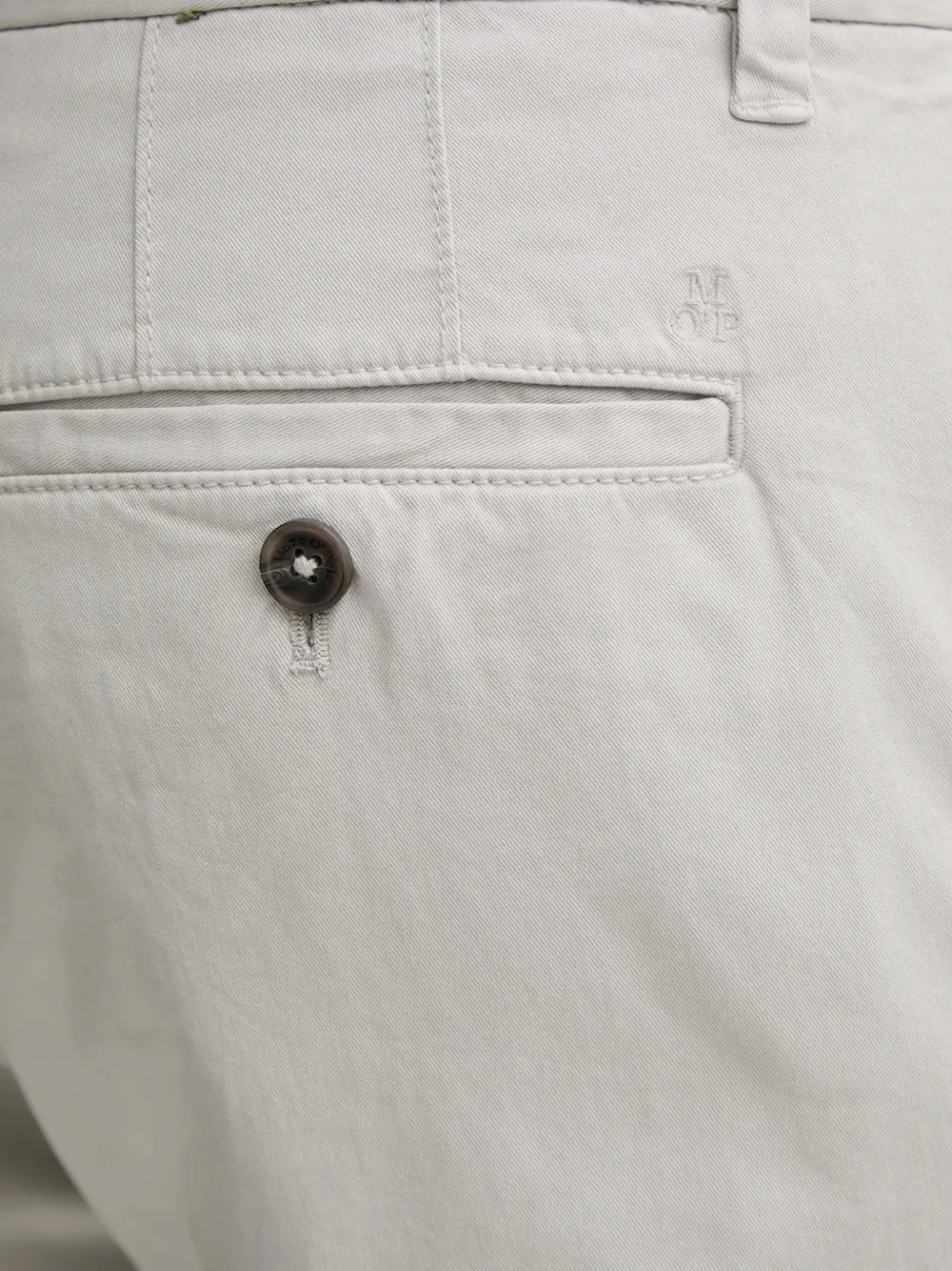 Marc O'Polo logo-embroidered chino trousers Grijs