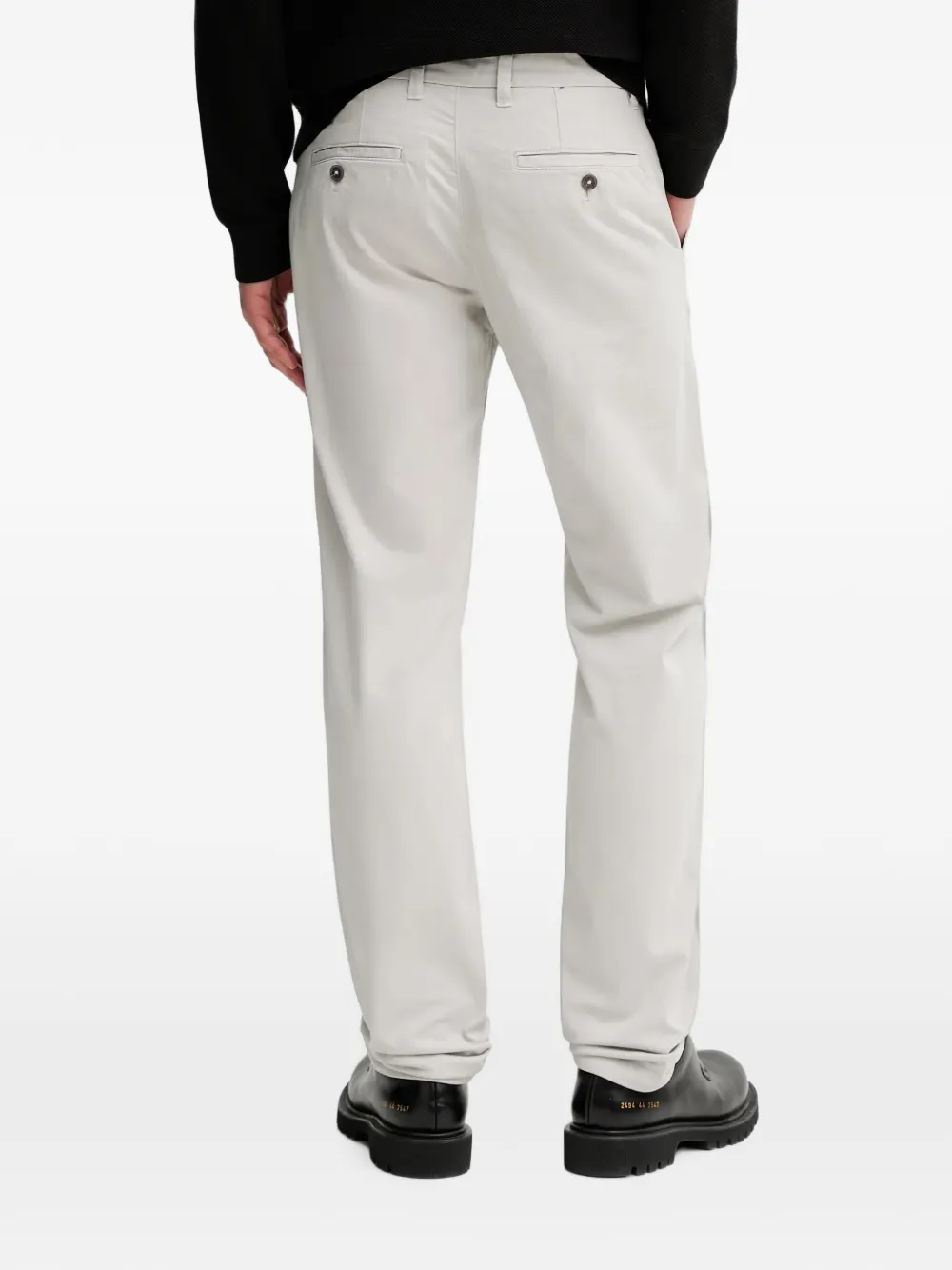 Marc O'Polo logo-embroidered chino trousers Grijs