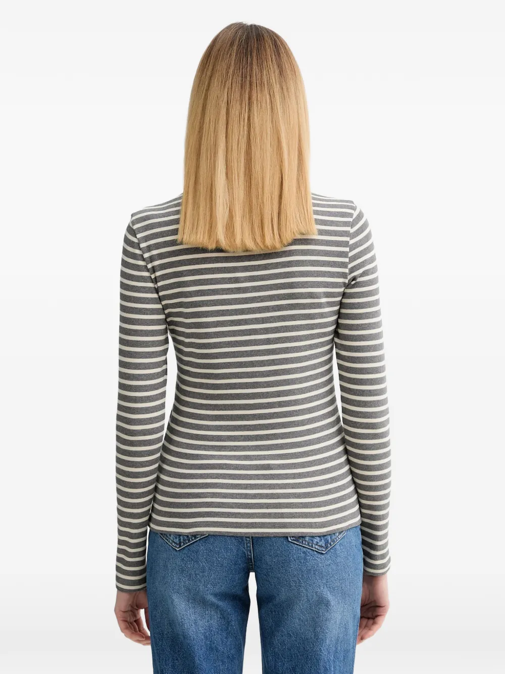 Marc O'Polo striped long-sleeve T-shirt Grijs
