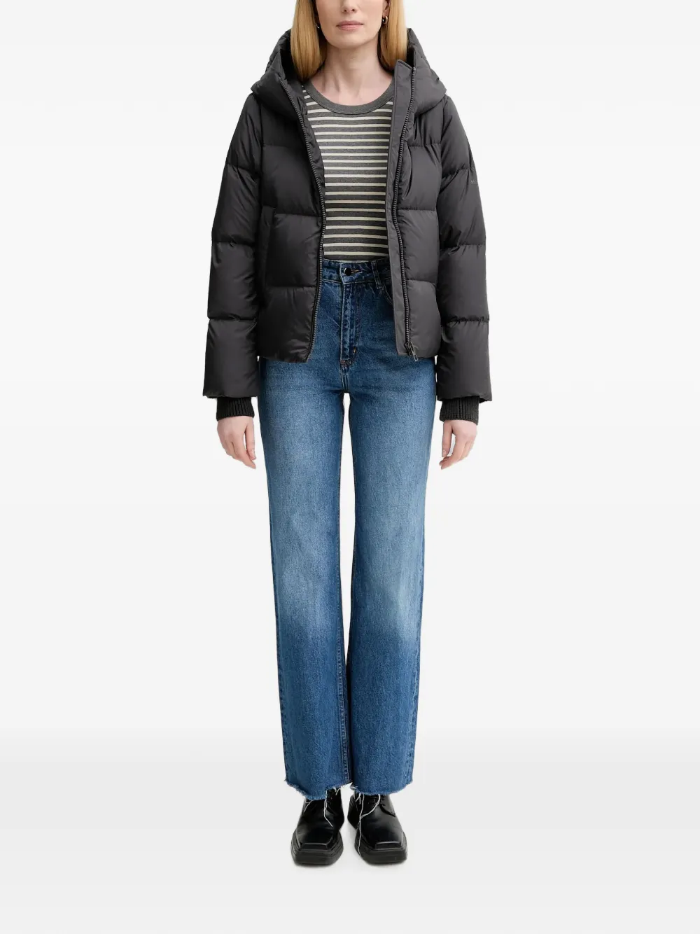 Marc O'Polo striped long-sleeve T-shirt Grijs