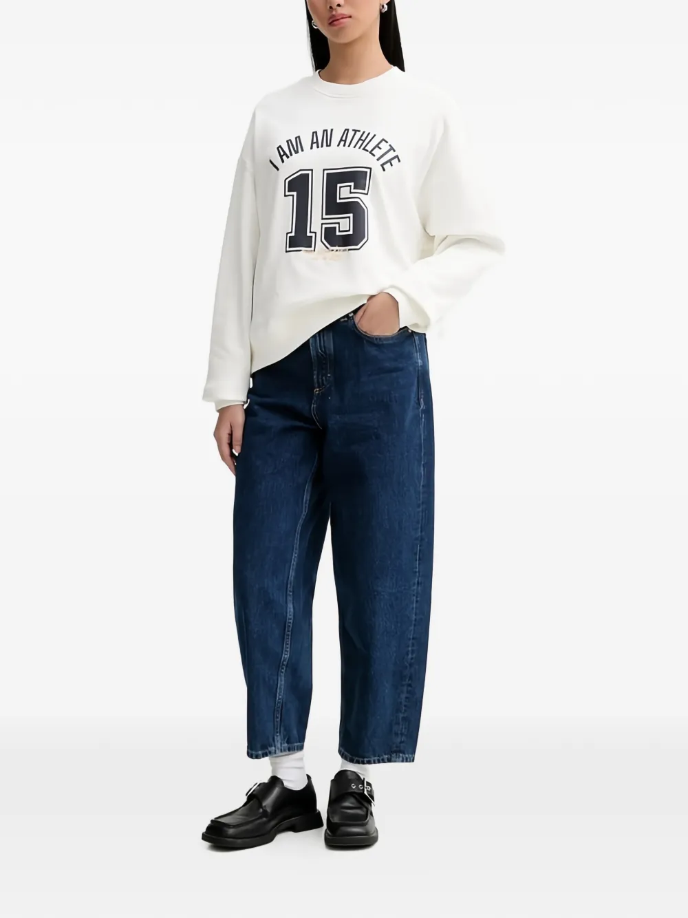 Marc O'Polo Sweater met print Wit