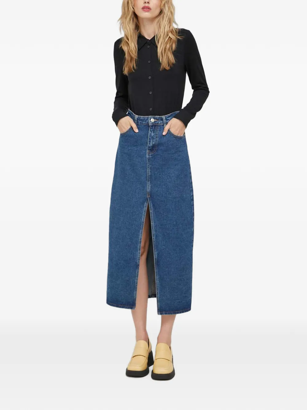 Marc O'Polo Button-down blouse Zwart