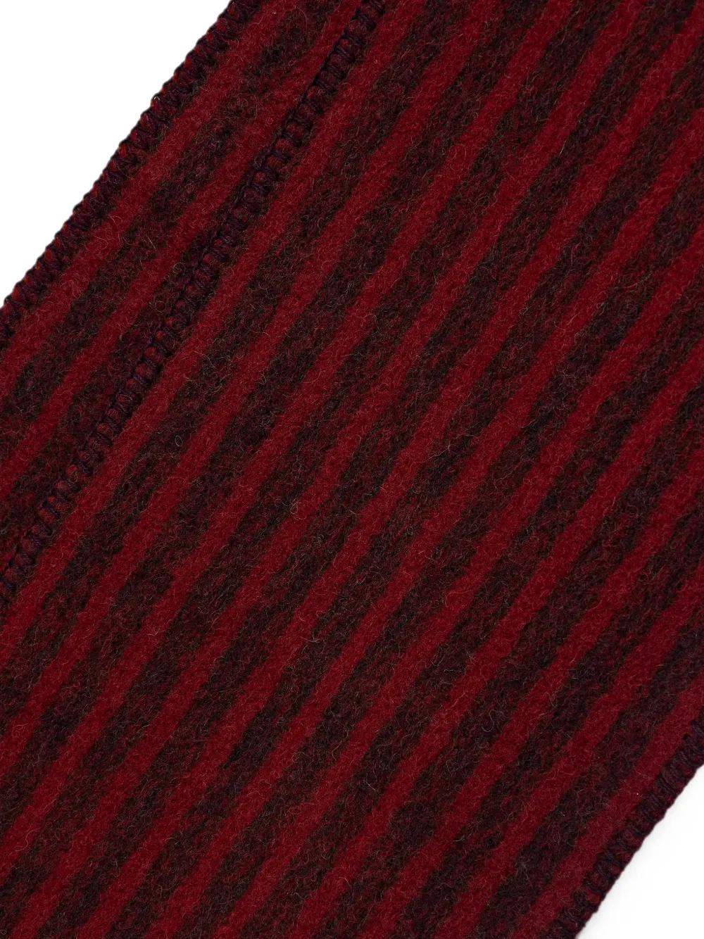 Marc O'Polo striped wool scarf Rood