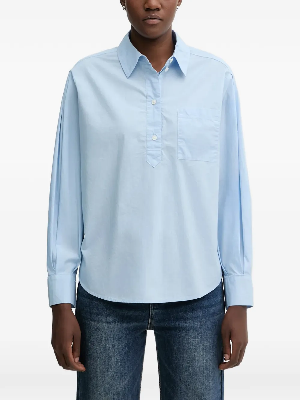 Marc O'Polo T-shirt con taschino - Blu