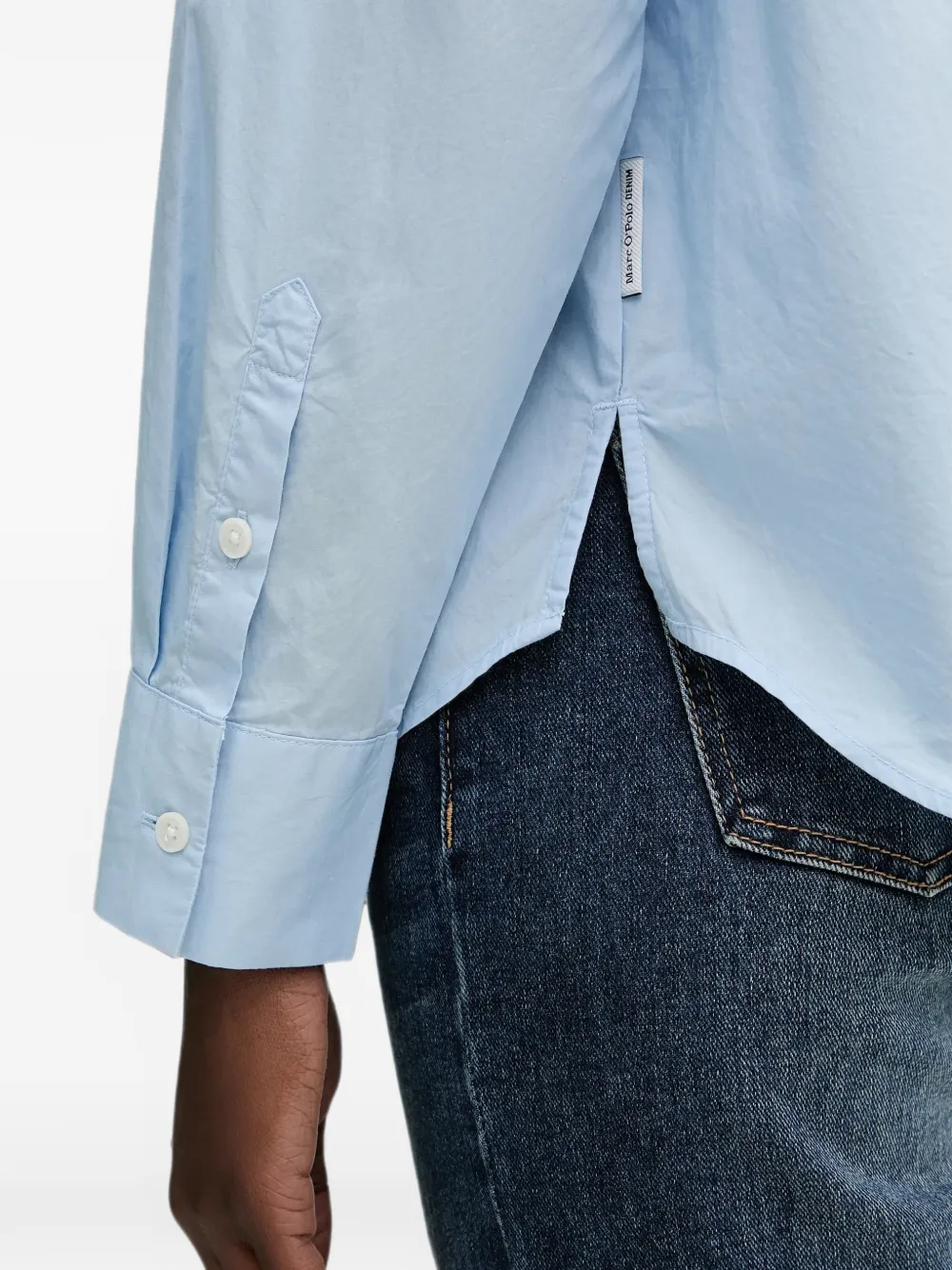 Marc O'Polo Blouse met borstzak Blauw