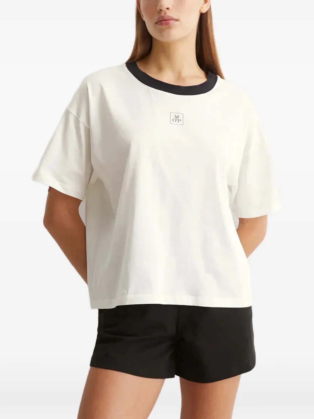 Marc O'Polo MIX & MATCH Pyjama mit Logo-Print - Weiß