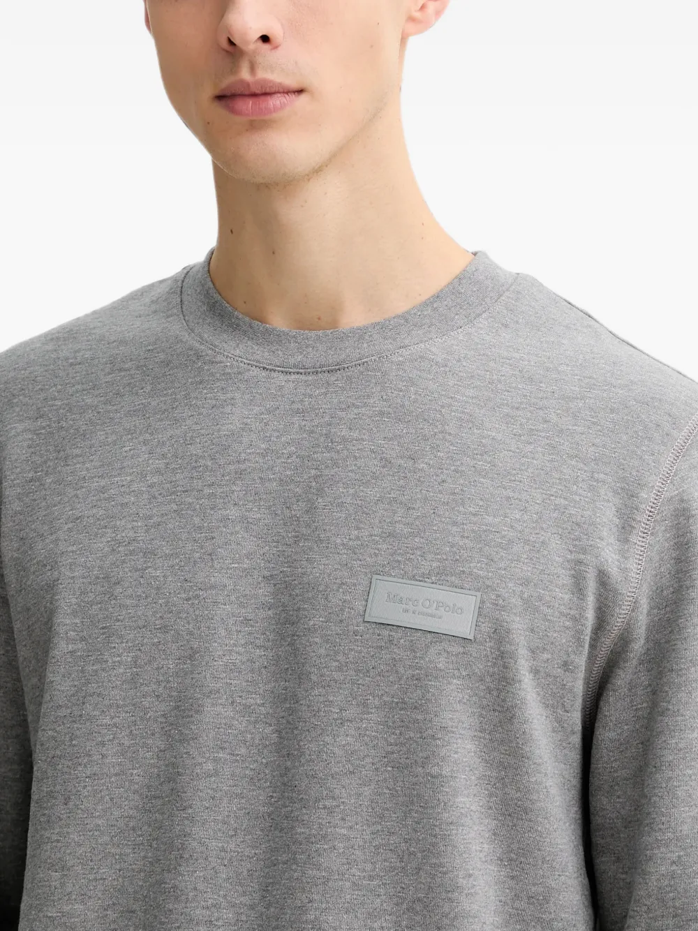 Marc O'Polo Sweater met logopatch Grijs