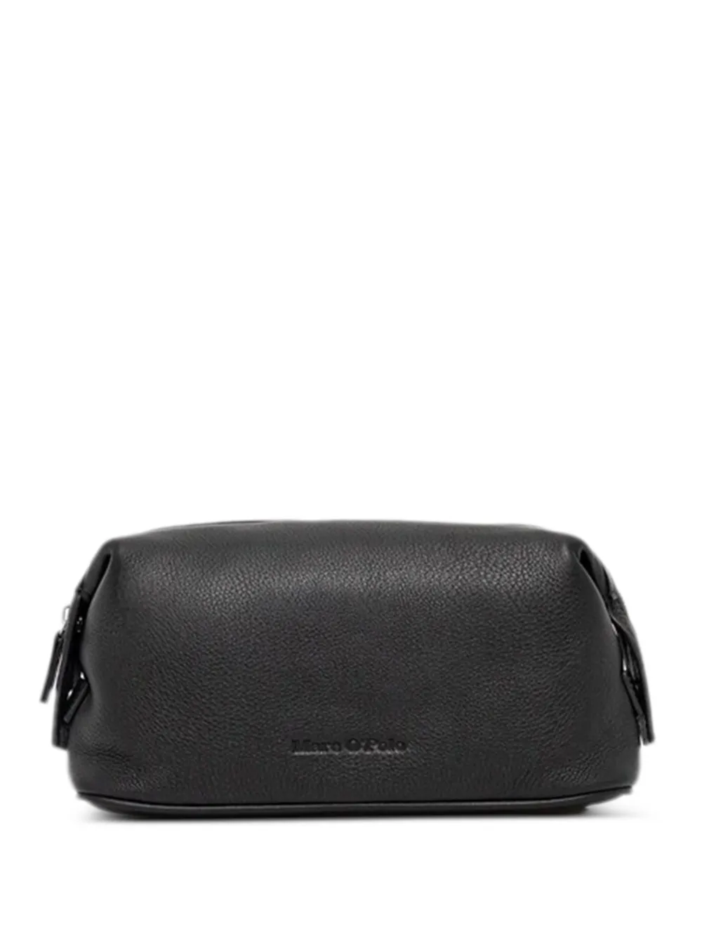 Marc O'Polo leather wash bag - Schwarz
