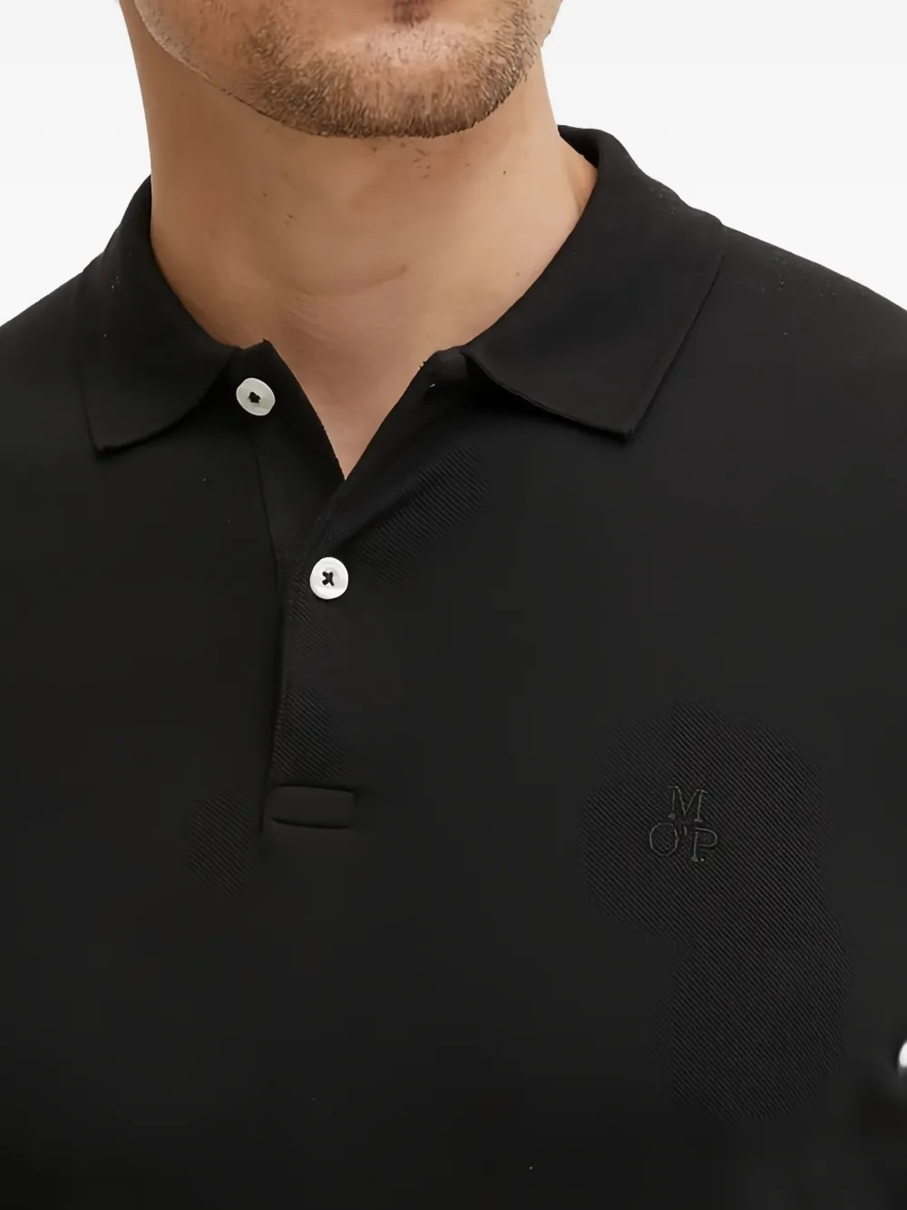 Marc O'Polo Poloshirt met knopen Zwart