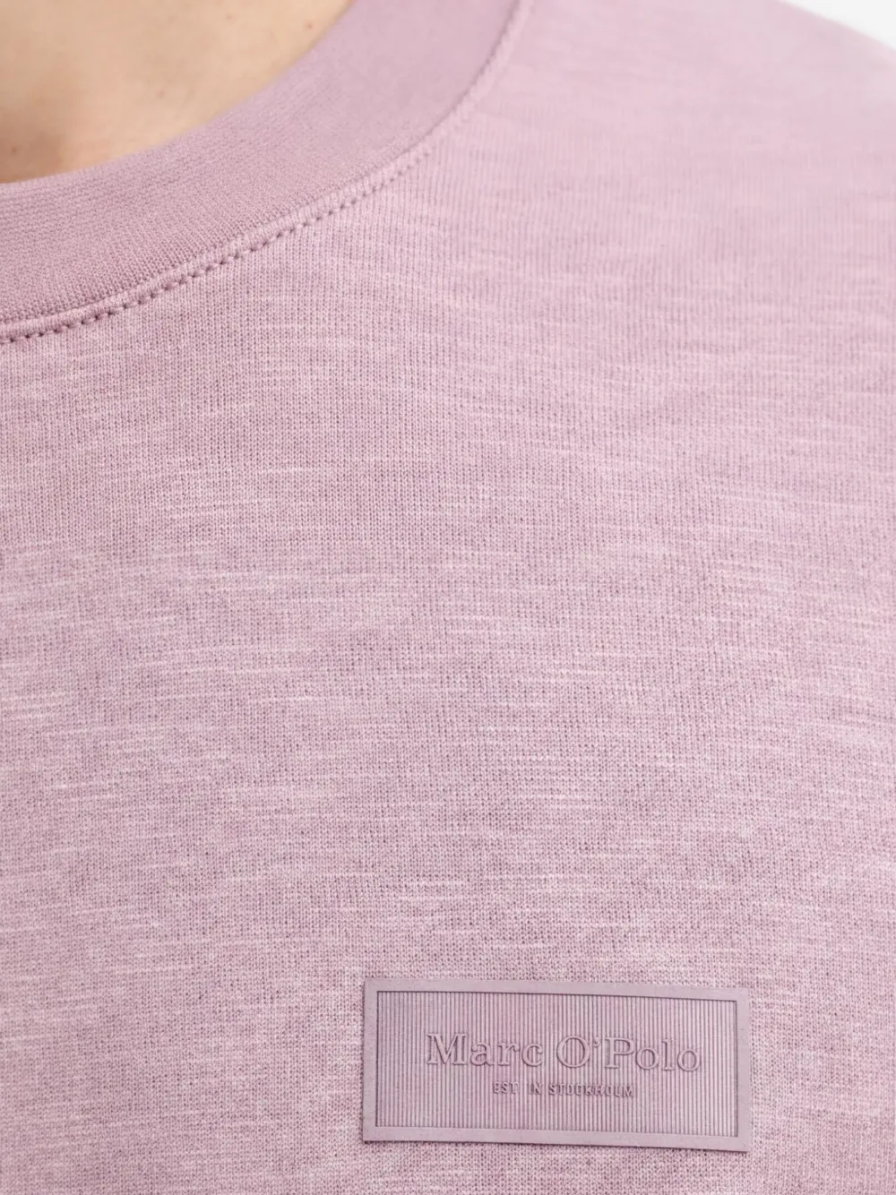 Marc O'Polo Sweater met logo-patch en ronde hals Roze