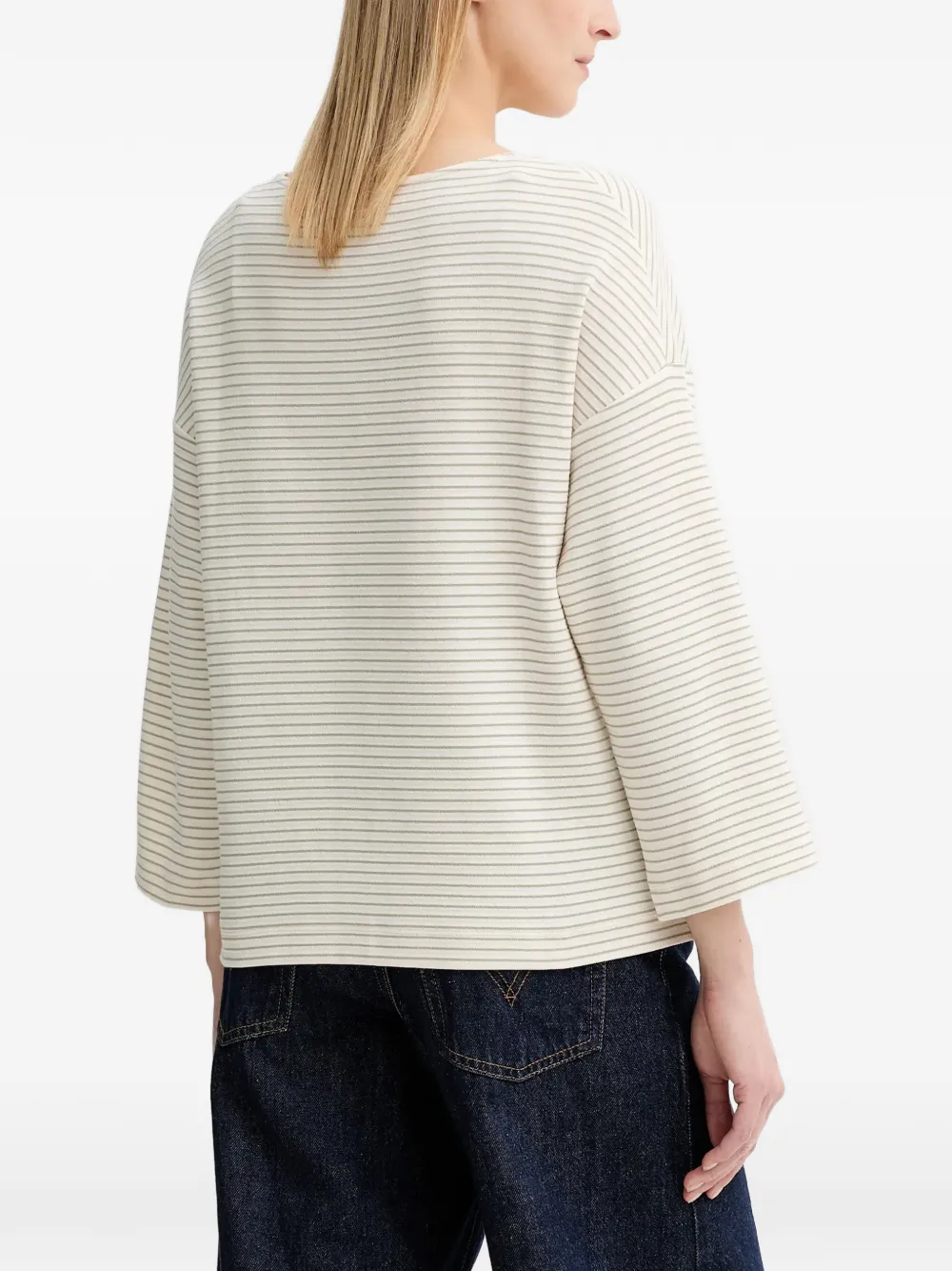 Marc O'Polo striped long-sleeve top Beige