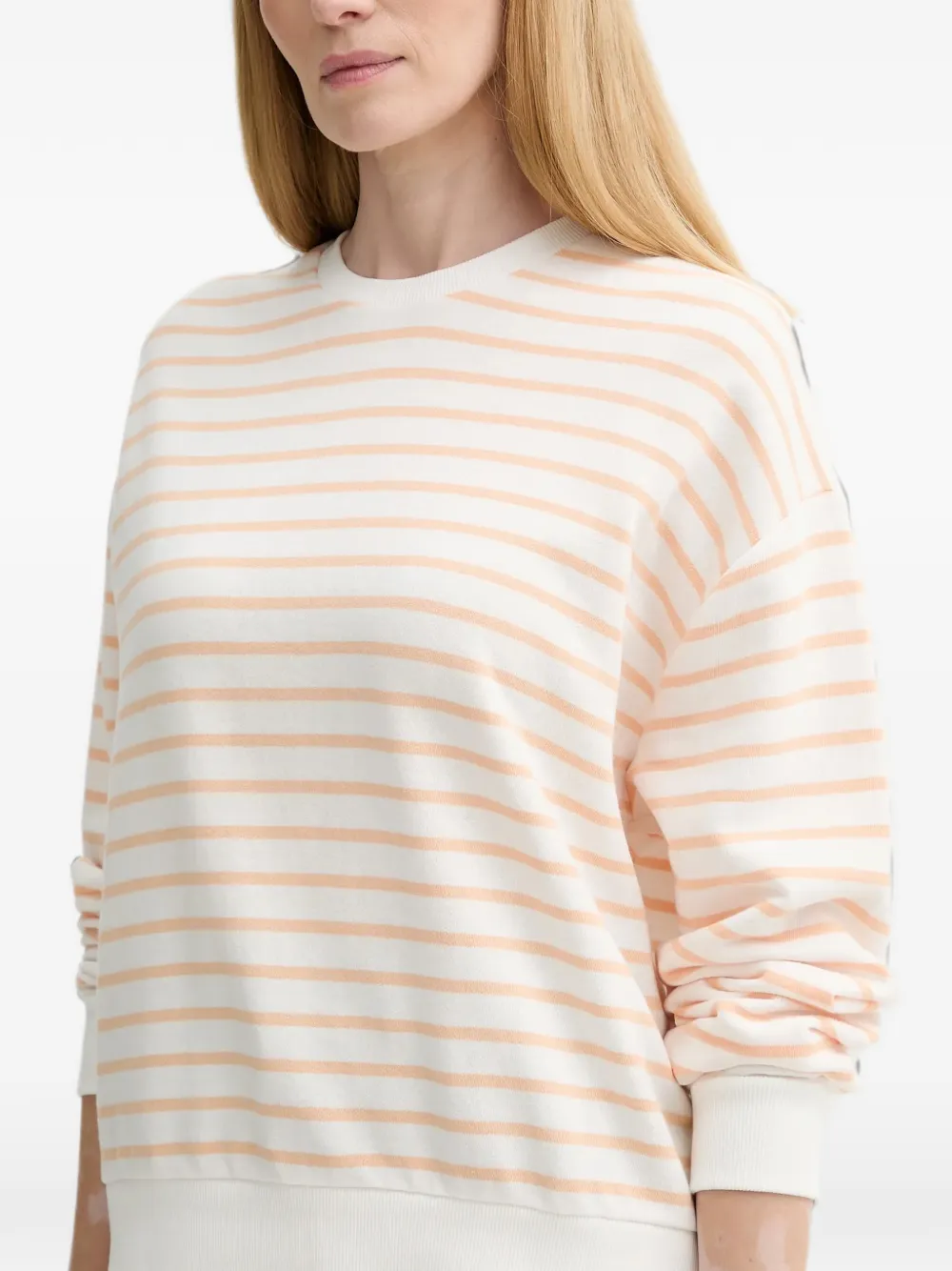 Marc O'Polo Gestreepte sweater Wit