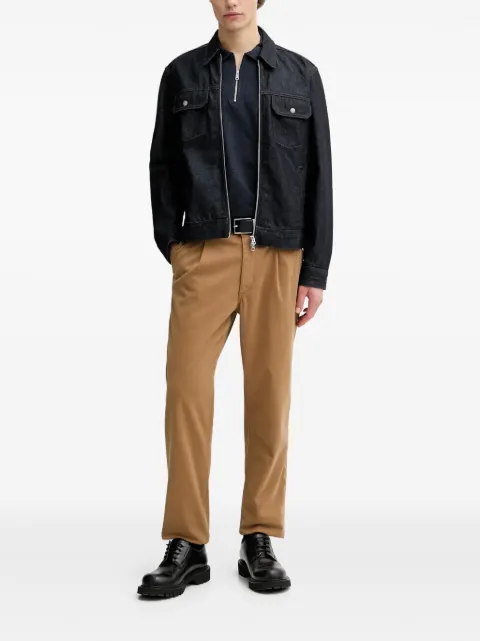 Marc O'Polo zip-neck long-sleeve polo shirt