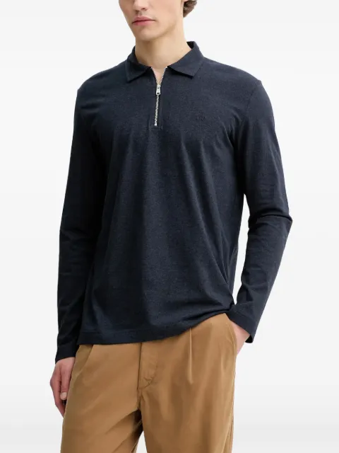 Marc O'Polo zip-neck long-sleeve polo shirt