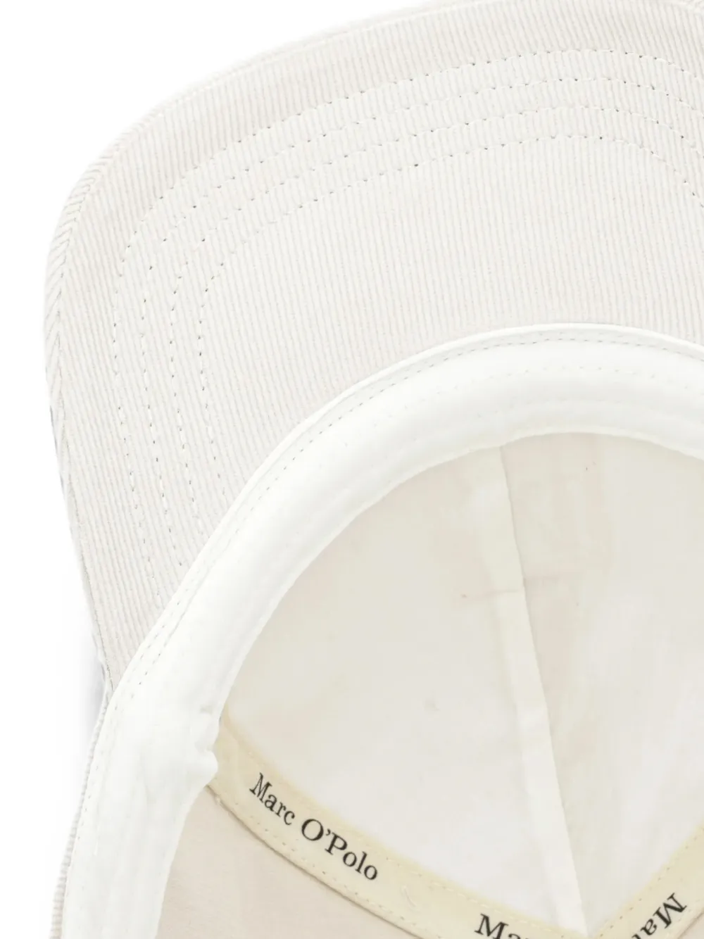Marc O'Polo Ribfluwelen pet met logopatch Beige