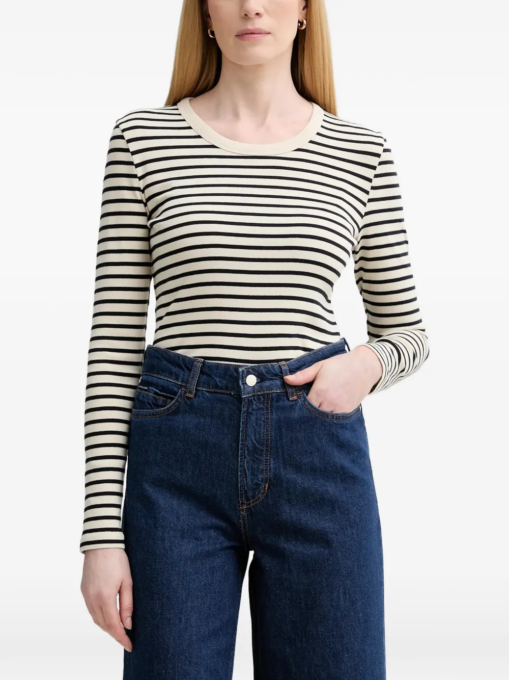 Marc O'Polo striped long-sleeveT-shirt - Blau