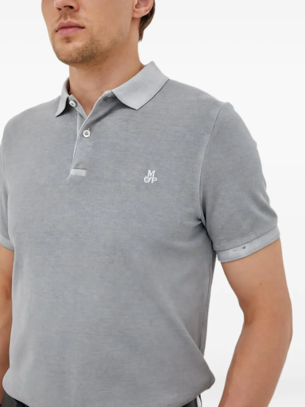 Marc O'Polo Poloshirt met korte mouwen Grijs
