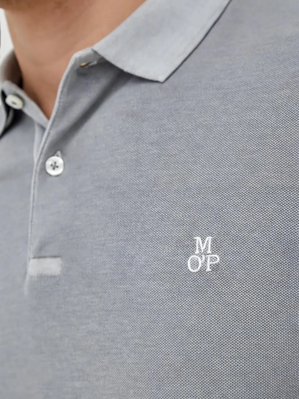 Marc O'Polo Poloshirt met korte mouwen Grijs