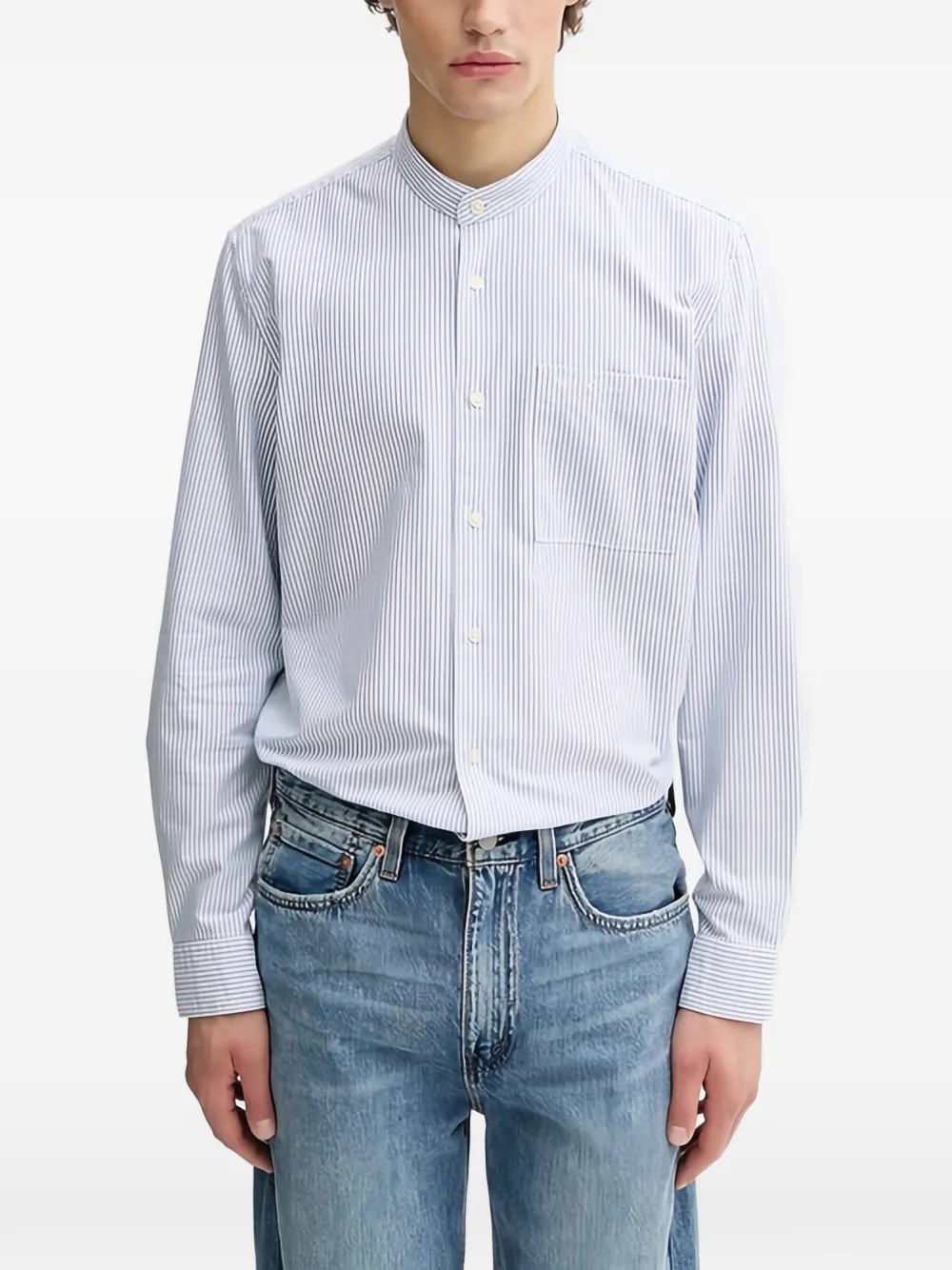 Marc O'Polo ストライプ ポケットシャツ | ブルー | Image 1