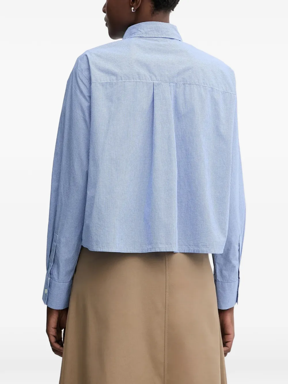 Marc O'Polo Button-down blouse met zak Blauw