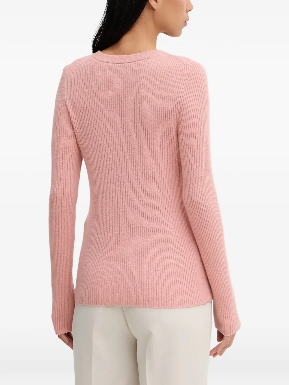 Marc O'Polo ribbed-knit sweater Roze