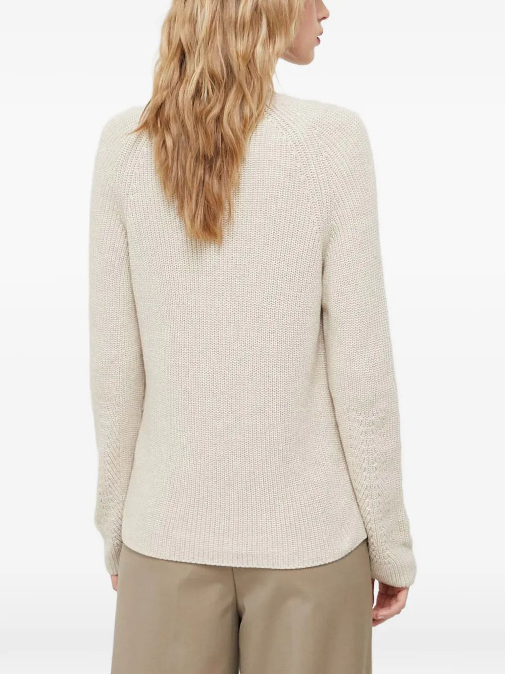 Marc O'Polo Trui met ronde hals en raglan mouwen Beige