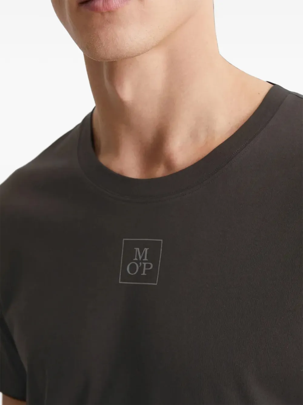 Marc O'Polo Pyjama met korte mouwen en logoprint Grijs