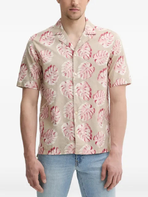 Marc O'Polo leaf-print short-sleeve shirt