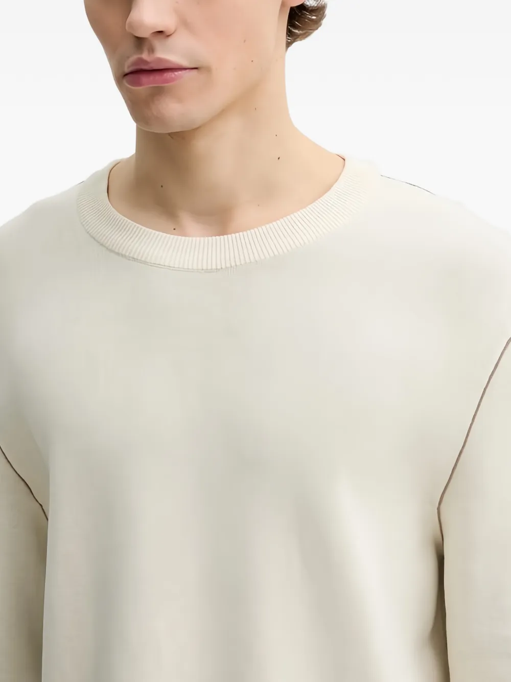 Marc O'Polo Trui met stikseldetail Beige
