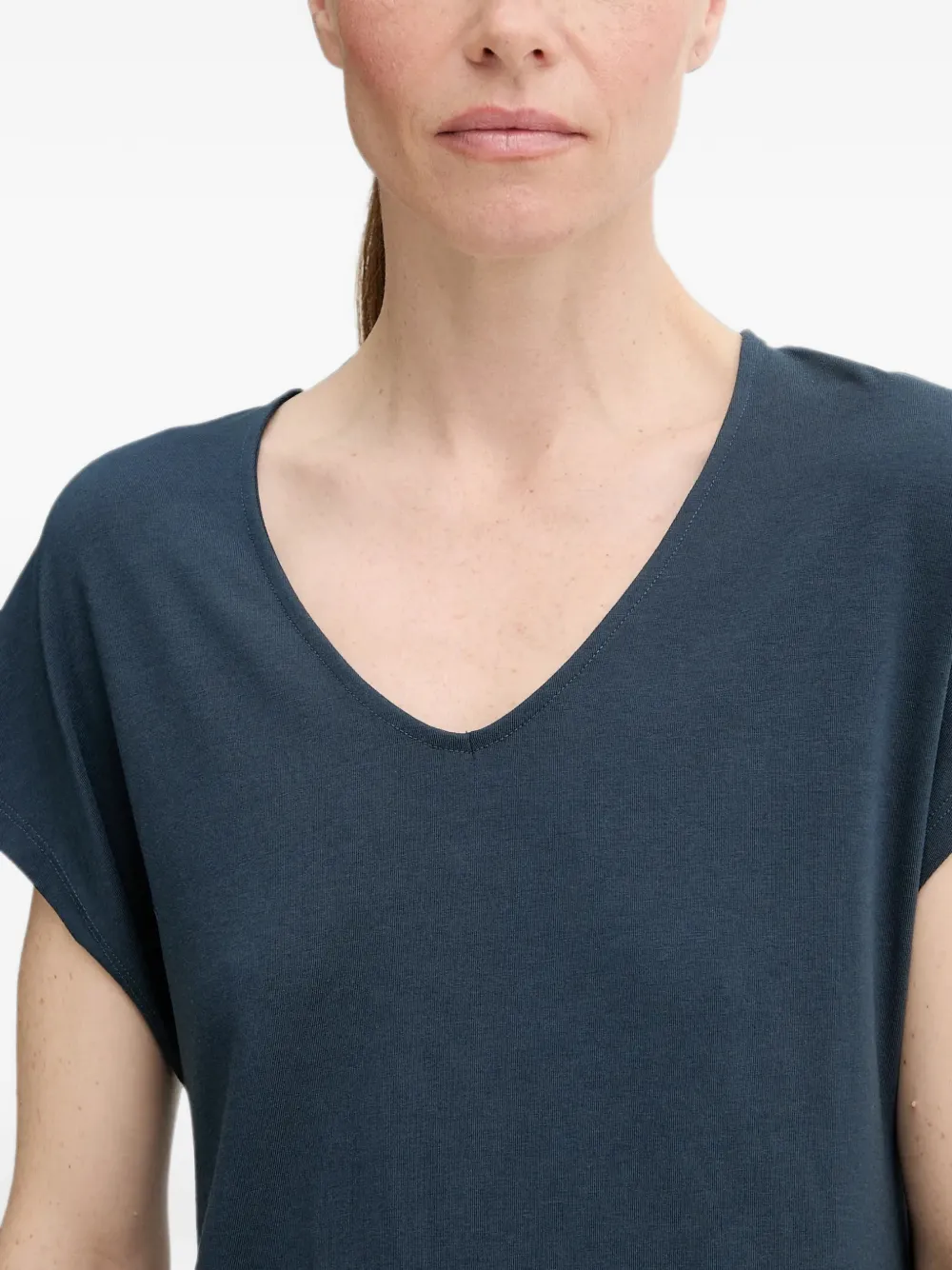 Marc O'Polo Midi-jurk met V-hals Blauw