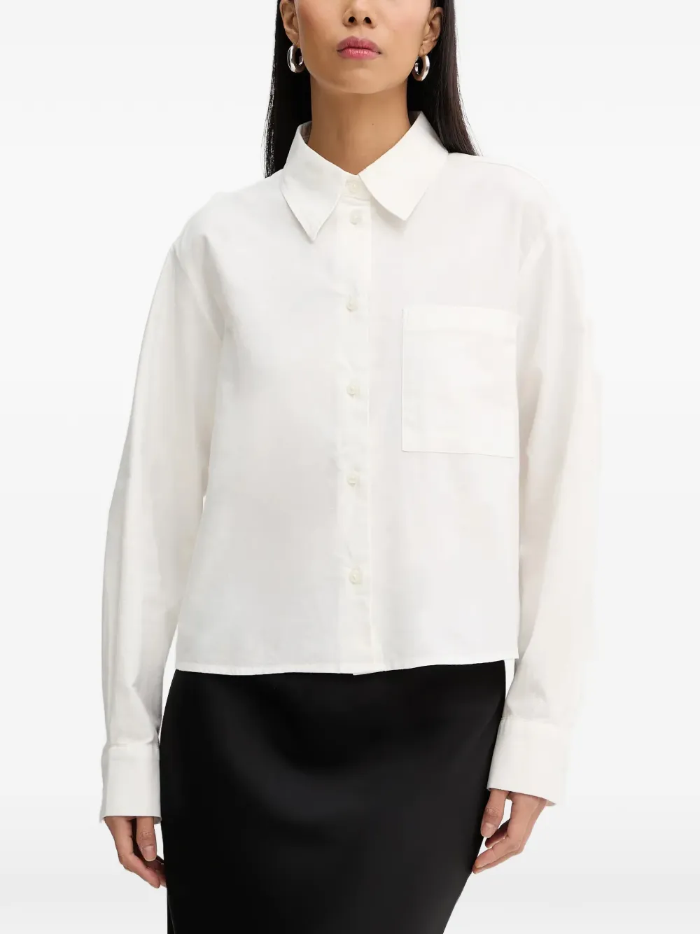 Marc O'Polo cropped shirt - Bianco