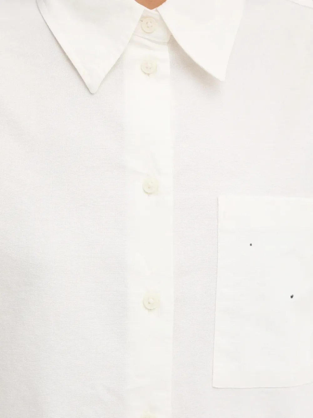 Marc O'Polo cropped cotton shirt Wit