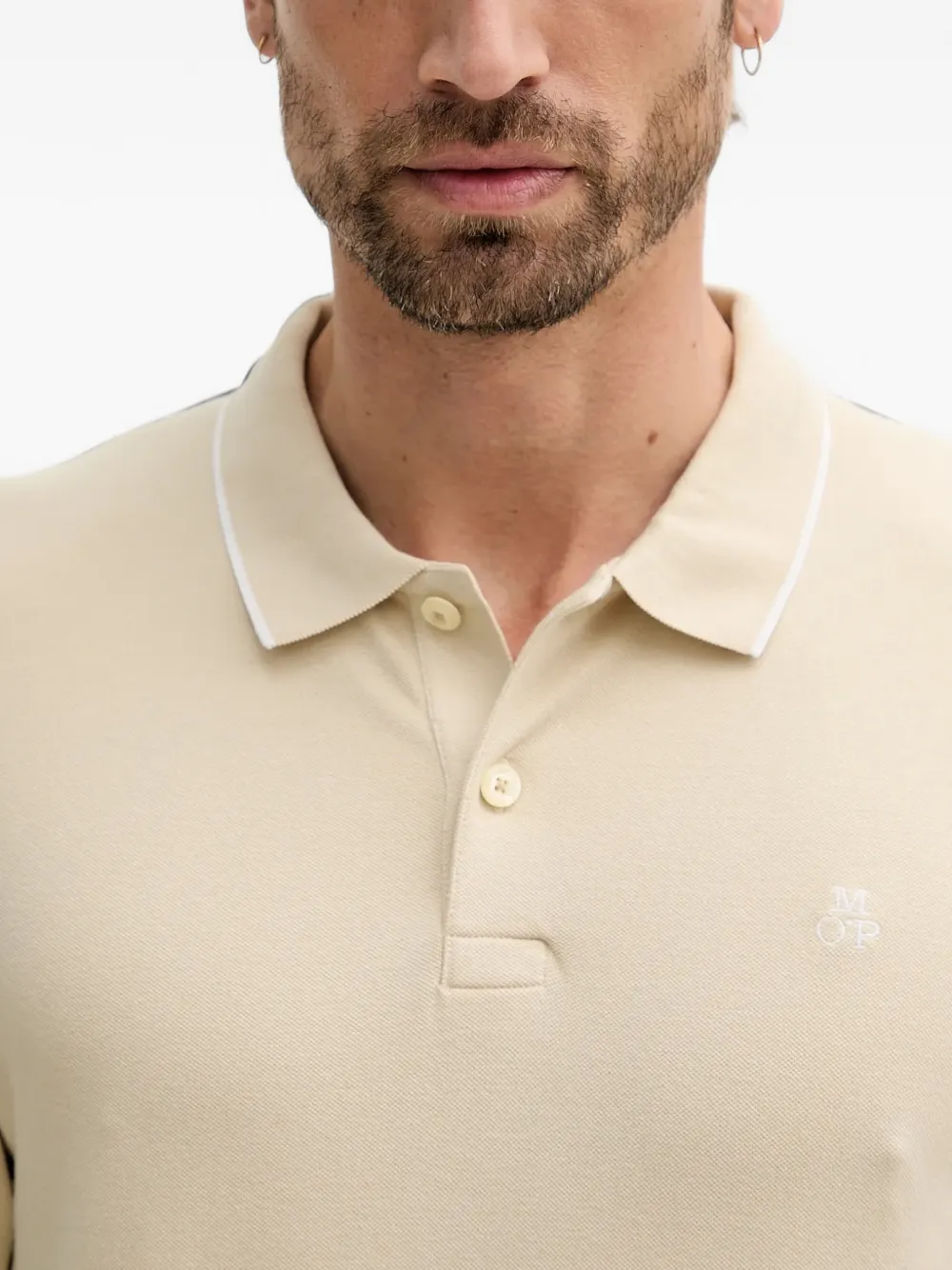 Marc O'Polo Poloshirt met logo Beige