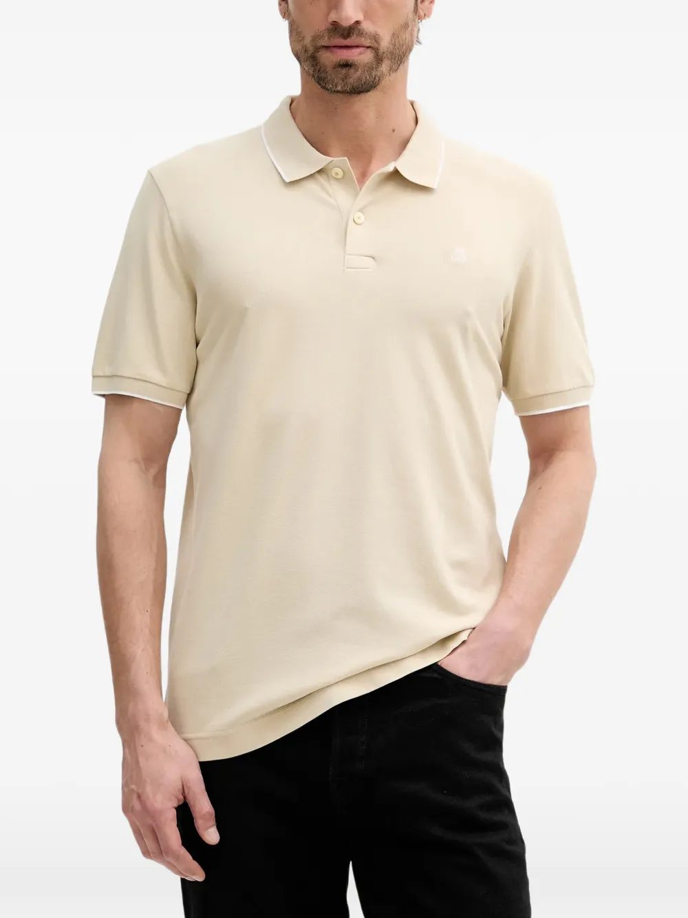 Marc O'Polo Poloshirt mit Logo - Nude