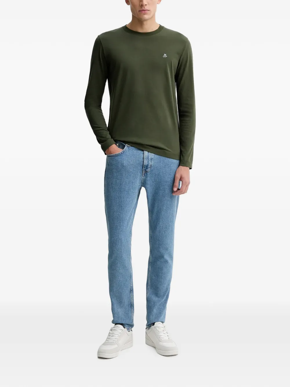 Marc O'Polo Jeans met opgestikte zak Blauw