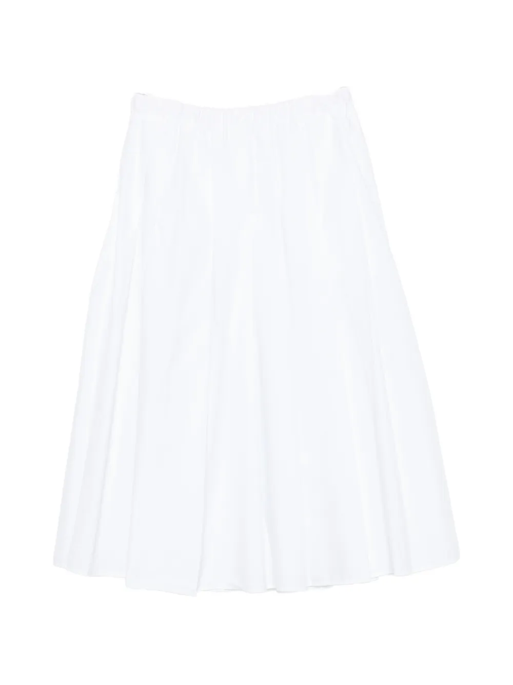VICOLO pleated A-line midi skirt - Bianco