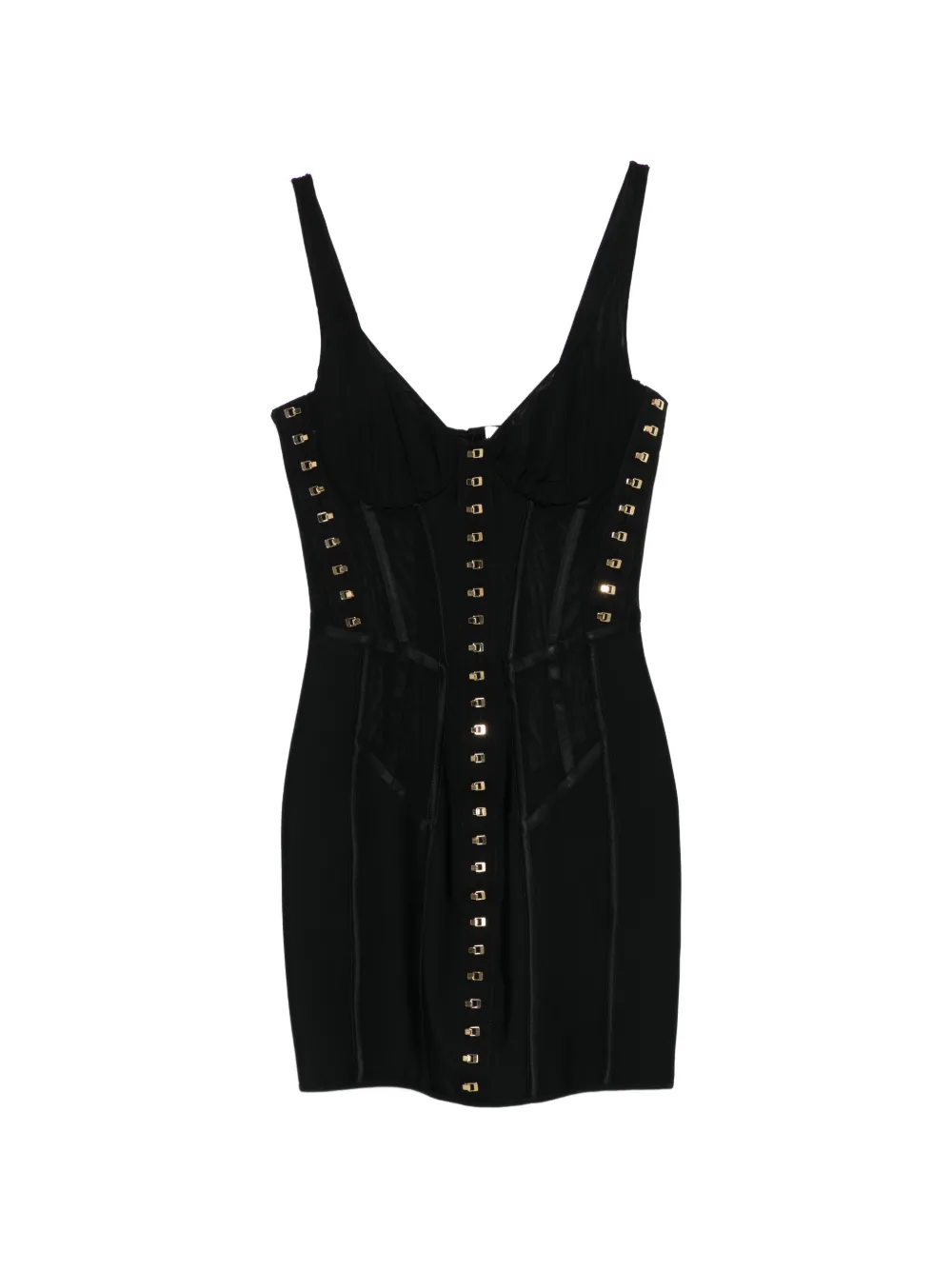 Elisabetta Franchi embellishments fitted dress - Nero
