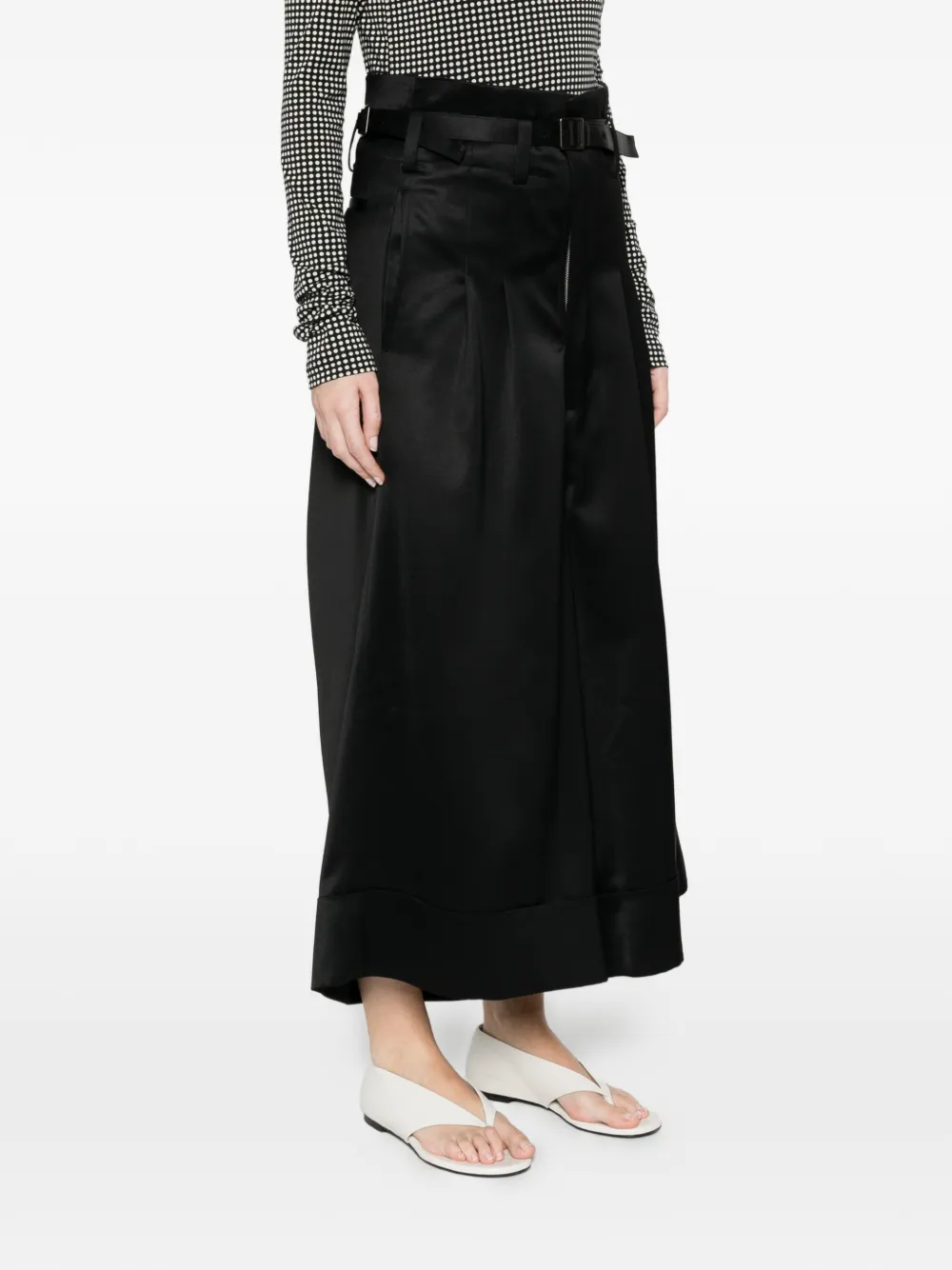  Junya Watanabe Pleated Belt Trousers - Black 