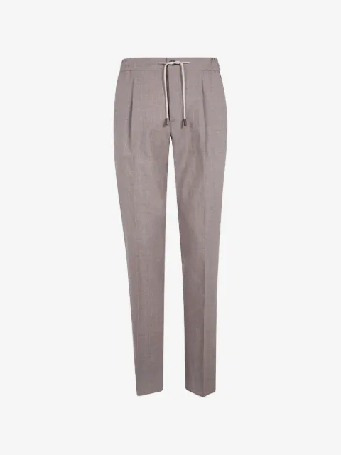 Incotex pleated drawstring trousers