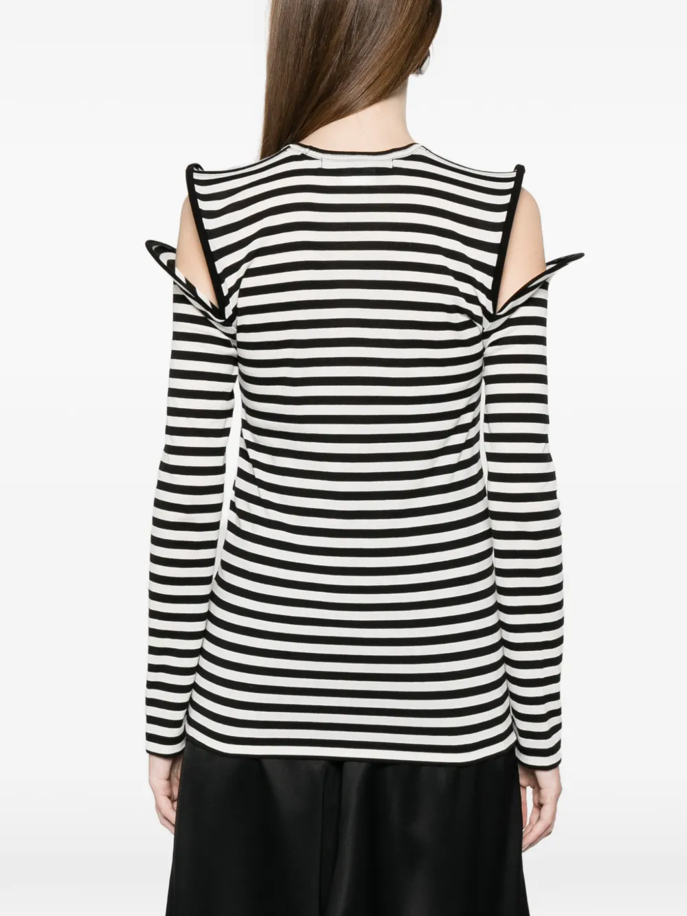 Junya Watanabe Gestreept T-shirt Zwart
