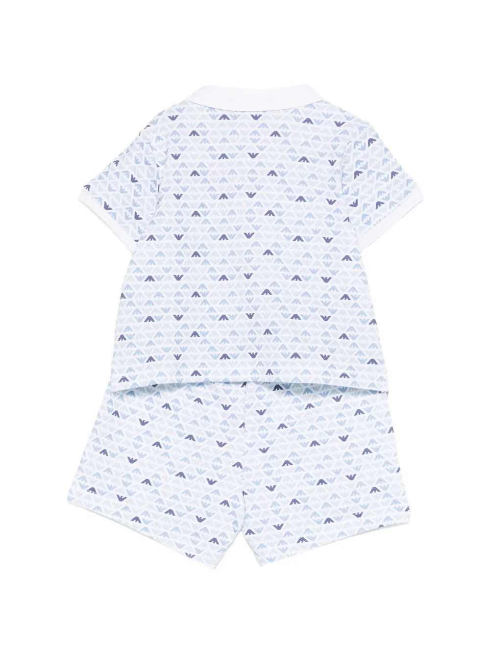 Emporio Armani Kids Shorts met polokraag en print Wit